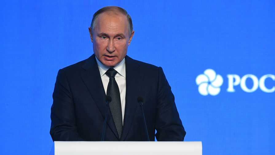 Президент России Владимир Путин на форуме «Российская энергетическая неделя», 2 октября 2019 года