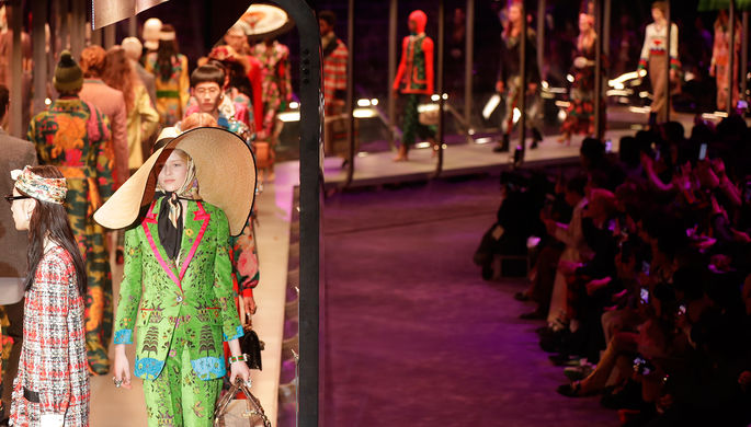 Показ Gucci в Милане, 22 февраля 2017 года