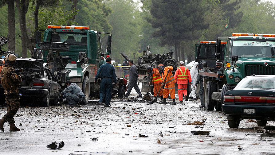 Ситуация на месте взрыва в центре Кабула