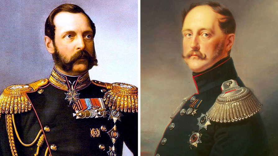 Александр II и Николай I (коллаж)