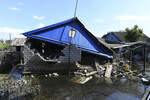 Последствия наводнения в результате разрушения Каховской ГЭС в городе Голая Пристань, 17 июня 2023 года