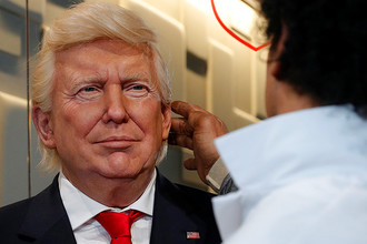 Восковая фигура Дональда Трампа в парижском музее, 19 января 2017 года