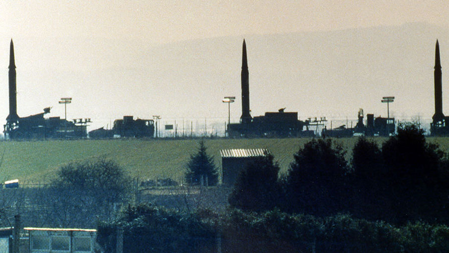 Батарея ракет «Першинг 2» на американской базе в Западной Германии, 1987 год