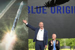Джефф Безос на презентации ракеты Blue Origin rocket, 2015 год