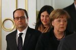 Ангела Меркель и Франсуа Олланд после встречи в Минске