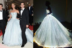Клэр Дейнс в флюоресцентном платье, светящемся в темноте, от Zac Posen
