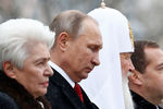 Наталия Солженицына, Владимир Путин, Дмитрий Медведев и патриарх Кирилл