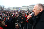 Бывший кандидат в президенты Белоруссии Николай Статкевич на протестной акции в Минске, 17 февраля 2017 года