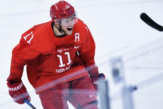 Нападающий сборной России по хоккею Сергей Андронов