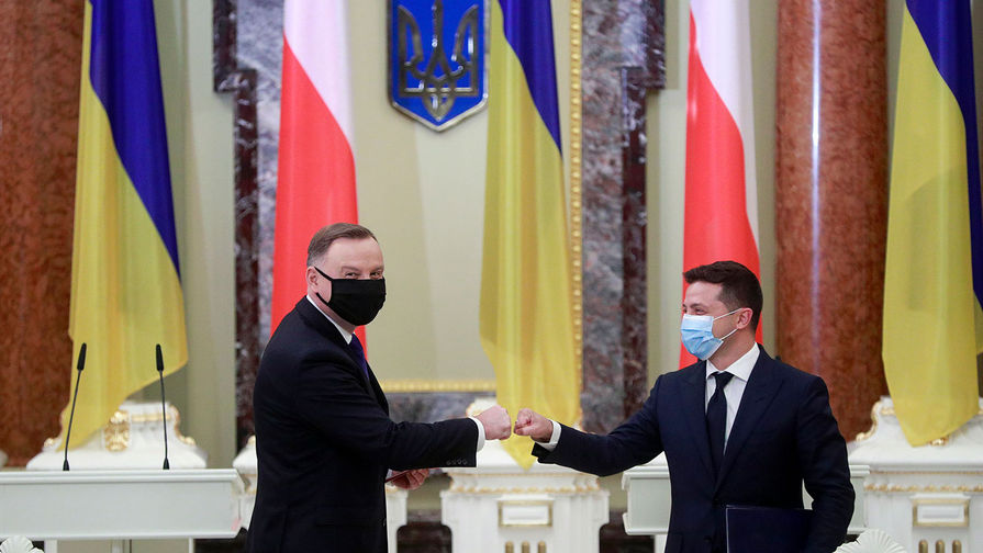 Президент Польши Анджей Дуда и президент Украины Владимир Зеленский