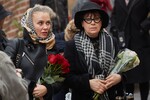 Участницы церемонии прощания с народной артисткой РСФСР Ларисой Голубкиной в Храме святителя Николая на Трех Горах в Москве, 25 марта 2025 года