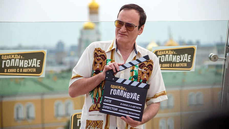 Режиссер Квентин Тарантино во время фотосессии в&nbsp;Москве, 7 августа 2019 года