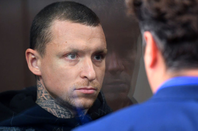 Футболист Павел Мамаев на заседании Тверского районного суда Москвы, 11 октября 2018 года
