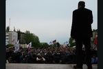 Спикер совета самопровозглашенной Донецкой народной республики Владимир Макович на митинге в Донецке, май 2014 года