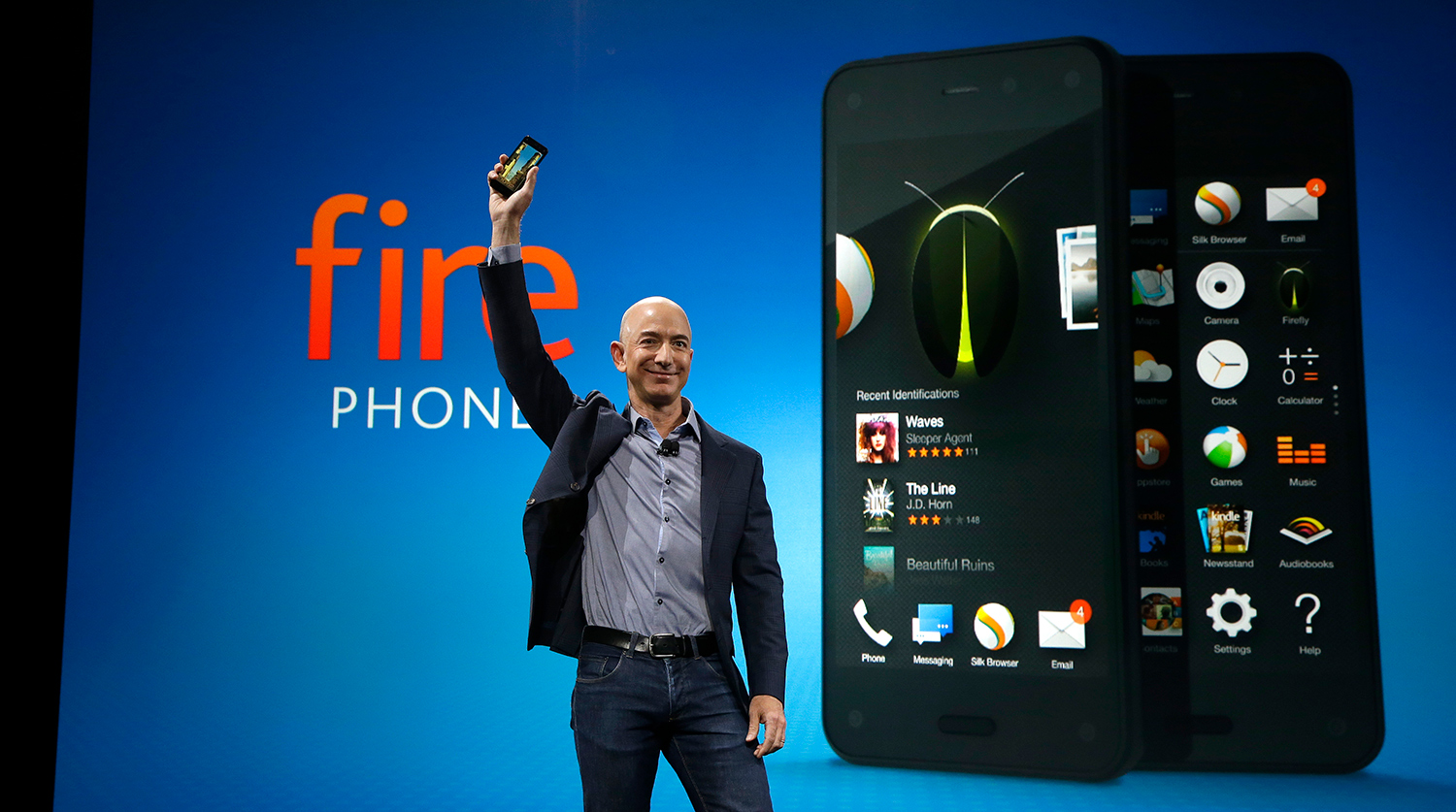 Джефф Безос на презентации Amazon Fire Phone, 2014 год