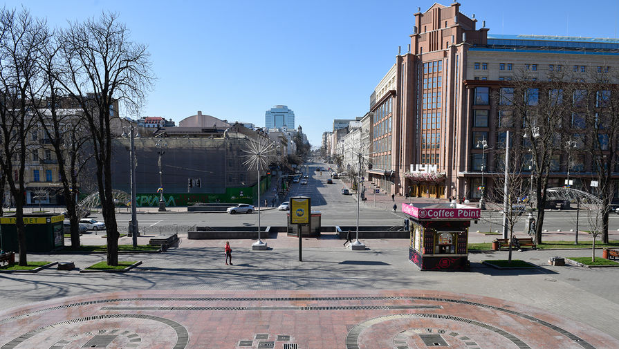 Улица Крещатик в&nbsp;Киеве, Украина, 23 марта 2020 года