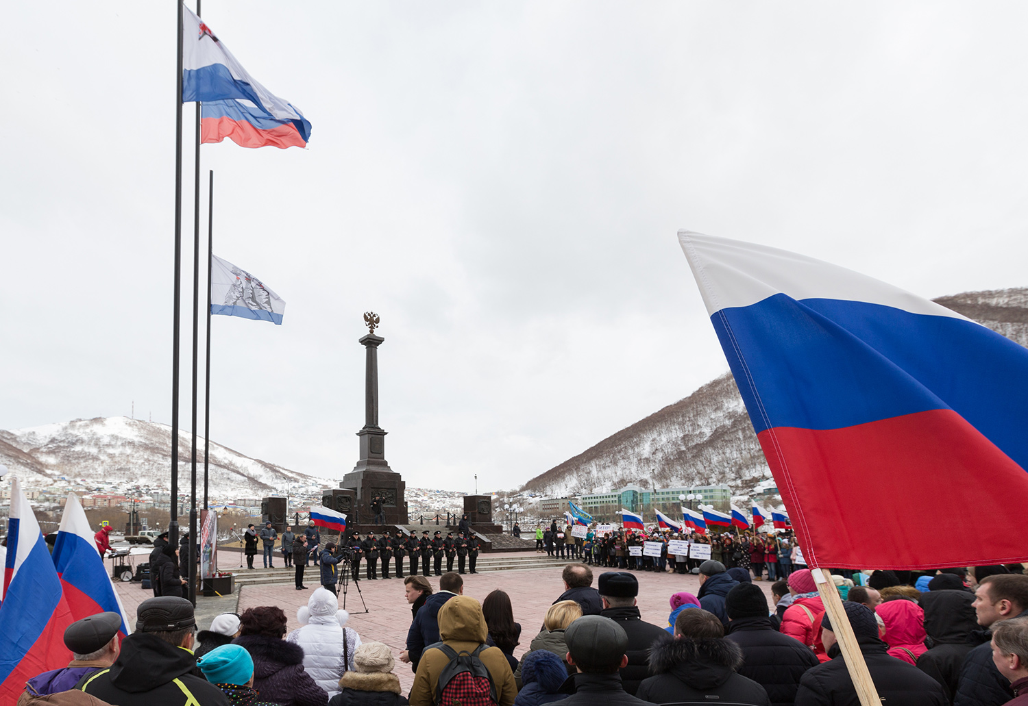 Участники всероссийской акции «Мы вместе против террора» в Петропавловске-Камчатском