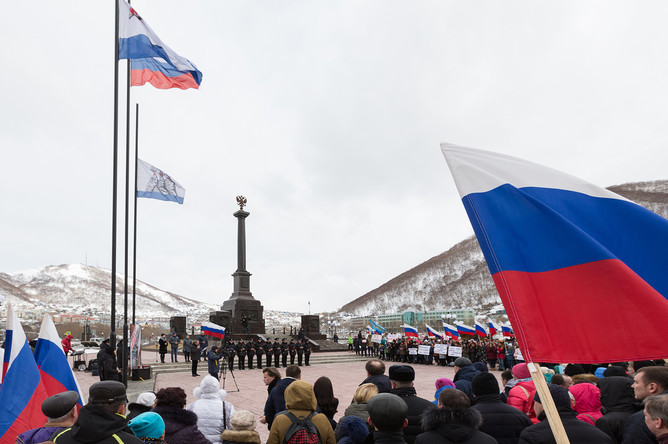 Участники всероссийской акции «Мы вместе против террора» в Петропавловске-Камчатском