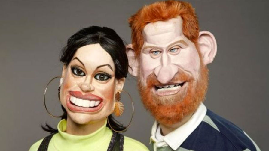 Меган Маркл и принц Гарри в британском аналоге шоу «Куклы» Spitting Image 