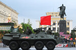 БТР-82А во время репетиции парада в Москве в честь 80-й годовщины Победы в Великой Отечественной войне. Кирилл Каллиников, 29 апреля 2025 года