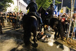 Столкновения протестующих с полицейскими на антиправительственной демонстрации в Тель-Авиве, Израиль, 25 мая 2024 года
