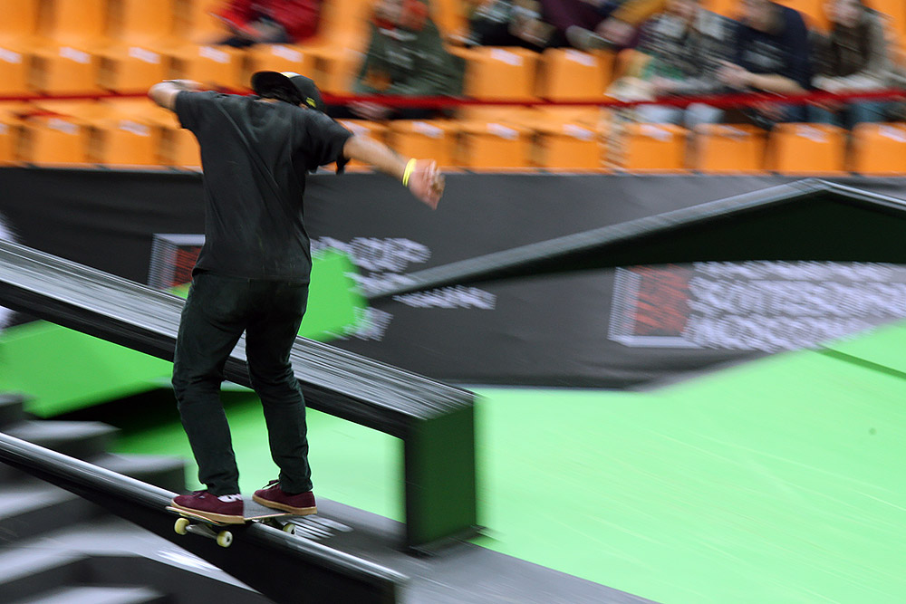 Участник чемпионата World Cup Skateboarding в Москве