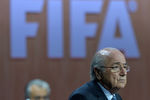 Президент ФИФА Йозеф Блаттер во время выборов президента ФИФА в рамках 65-го Конгресса ФИФА в Цюрихе, 2015 год