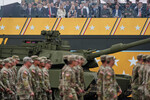 Во время военного парада в честь 250-летия армии США в Вашингтоне, 14 июня 2025 года 
