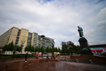 Памятник А.С. Пушкину на Пушкинской площади в Москве после реставрации, 7 сентября 2017 года