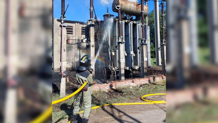 Часть Бердянска оказалась обесточена после пожара на трансформаторной подстанции