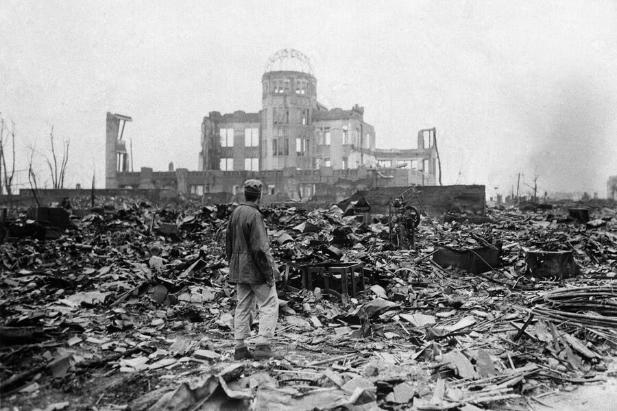 Последствия бомбардировки Хиросимы 6 августа 1945 года