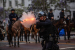 Во время протестов в Лос-Анджелесе, 9 июня 2025 года