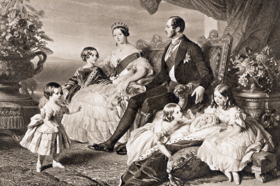 Королева Виктория и принц Альберт с королевской семьей. Картина Франца Ксавера Винтерхальтера, 1848 год