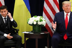 Президент Украины Владимир Зеленский и президент США Дональд Трамп во время встречи, 25 сентября 2019 года