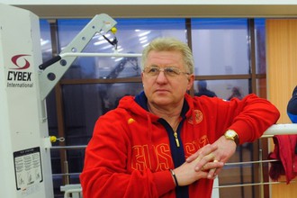 Тренер вратарей в молодежной сборной России Владимир Мышкин