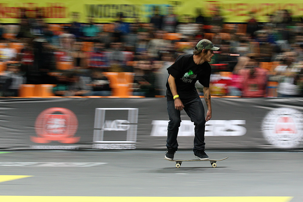 Участник чемпионата World Cup Skateboarding в Москве