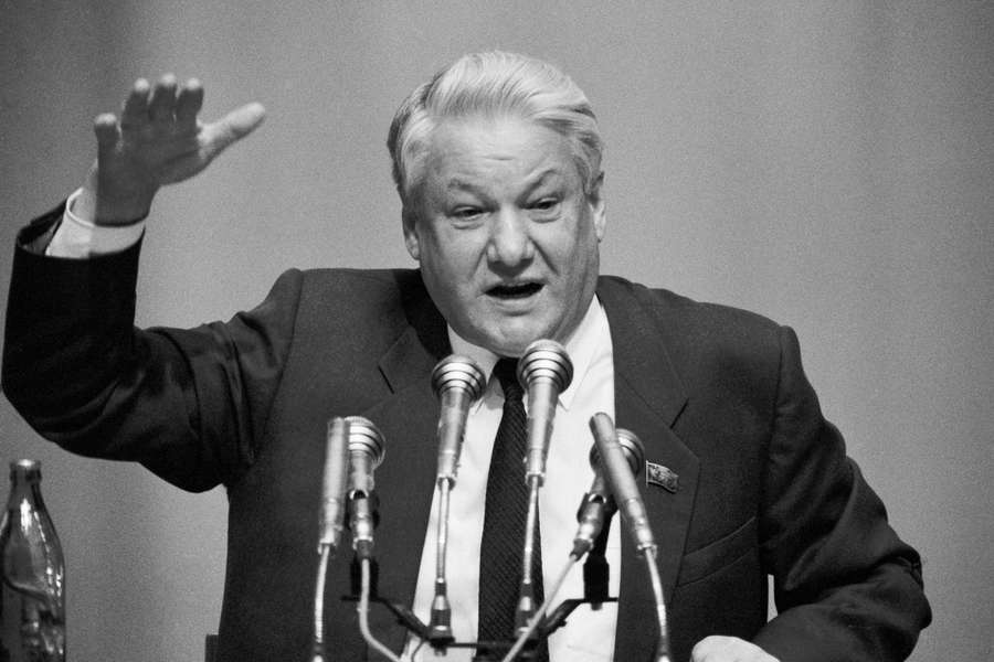 Борис Ельцин во время съезда Народных депутатов СССР, 1990&nbsp;год