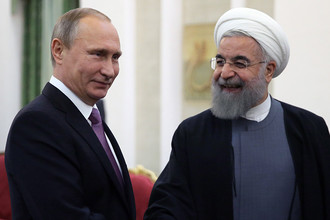 Президент РФ Владимир Путин и президент Ирана Хасан Роухани