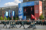 Военнослужащие парадных расчетов в Москве на военном параде, посвященном 78-й годовщине Победы в Великой Отечественной войне