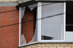 Окна, выбитые в результате взрыва на территории Загорского оптико-механического завода в Сергиевом Посаде, 9 августа 2023 года