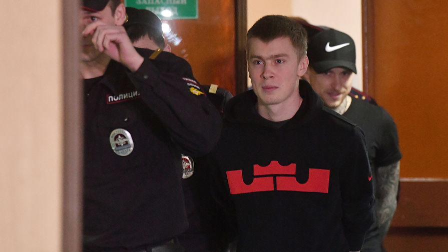 Брат футболиста Александра Кокорина Кирилл Кокорин во время заседания Пресненского районного суда Москвы, 9 апреля 2019 года