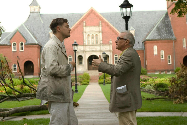 Леонардо ДиКаприо и Мартин Скорсезе на&nbsp;съемках фильма &laquo;Остров проклятых&raquo; (2009)