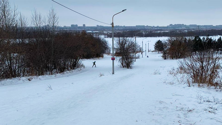 Лыжная трасса в Омске, на которой произошел несчастный случай 