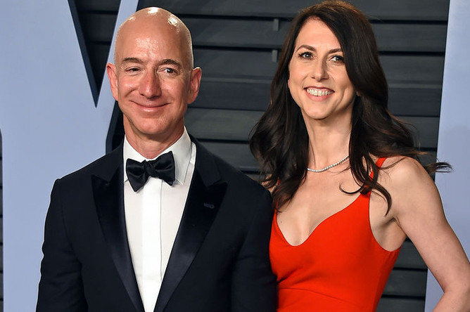 Джефф Безос с супругой Маккензи на Vanity Fair Oscar Party, 2018 год