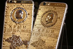 Корпус телефона iPhone 6s Crimea Edition, изготовленный ювелирным брендом Caviar в честь годовщины воссоединения Крыма с Россией