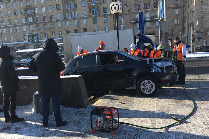 Ситуация у станции метро «Московская» в Санкт-Петербурге, 21 февраля 2018 года