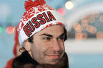 Николай Цискаридзе на открытии ледового катка на Красной площади в Москве, 2007 год