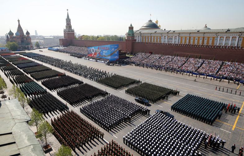 Красная площадь во время генеральной репетиции военного парада Победы, 7 мая 2019 года