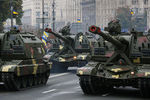 Военная техника во время военного парада по случаю 25-летия независимости Украины