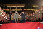 Ким Чен Ын и Сергей Шойгу во время посещения выставки военной техники по случаю 70-й годовщины перемирия в Корейской войне, 27 июля 2023 года